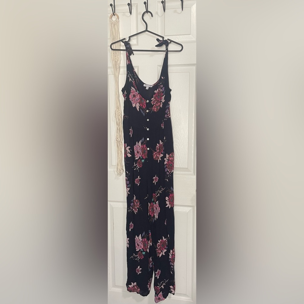 Patrons of Peace Black Floral Jumpsuit